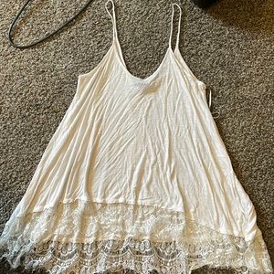 White lace tank top